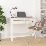 Skrivebord Med Skuffer Hvit 100X50X78 Cm Heltre Furu