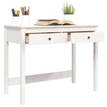 Skrivebord Med Skuffer Hvit 100X50X78 Cm Heltre Furu