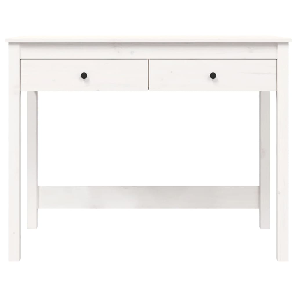 Skrivebord Med Skuffer Hvit 100X50X78 Cm Heltre Furu