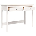 Skrivebord Med Skuffer Hvit 100X50X78 Cm Heltre Furu