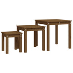 Stablebord 3 Stk Honningbrun Heltre Furu