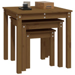 Stablebord 3 Stk Honningbrun Heltre Furu