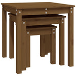 Stablebord 3 Stk Honningbrun Heltre Furu