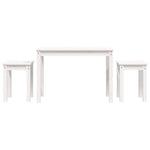 Stablebord 3 Stk Hvit Heltre Furu