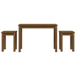 Stablebord 3 Stk Honningbrun Heltre Furu