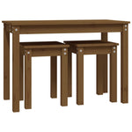 Stablebord 3 Stk Honningbrun Heltre Furu