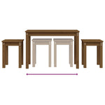 Stablebord 3 Stk Honningbrun Heltre Furu