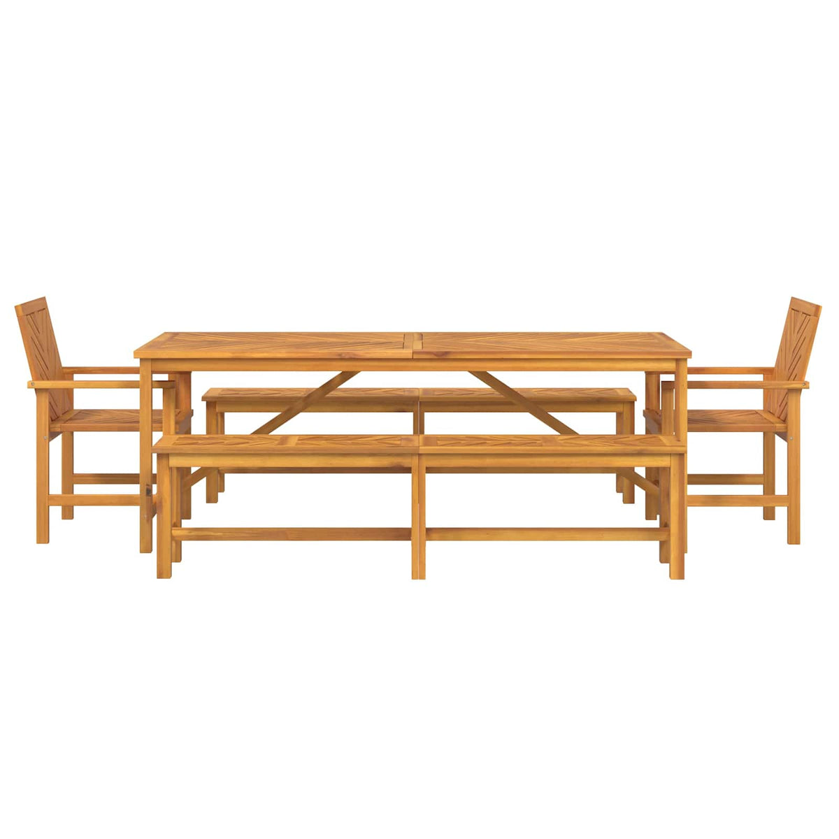Hage Spisegruppe 5 Pcs Brun Solid Akasietre