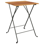Sammenleggbart Bistrobord 55X54X71 Cm Heltre Teak Og Stål