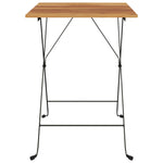 Sammenleggbart Bistrobord 55X54X71 Cm Heltre Teak Og Stål