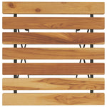 Sammenleggbart Bistrobord 55X54X71 Cm Heltre Teak Og Stål