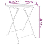 Sammenleggbart Bistrobord 55X54X71 Cm Heltre Teak Og Stål