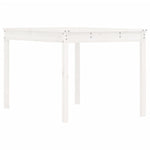 Hagebord Hvit 121X82,5X76 Cm Heltre Furu
