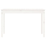 Hagebord Hvit 121X82,5X76 Cm Heltre Furu