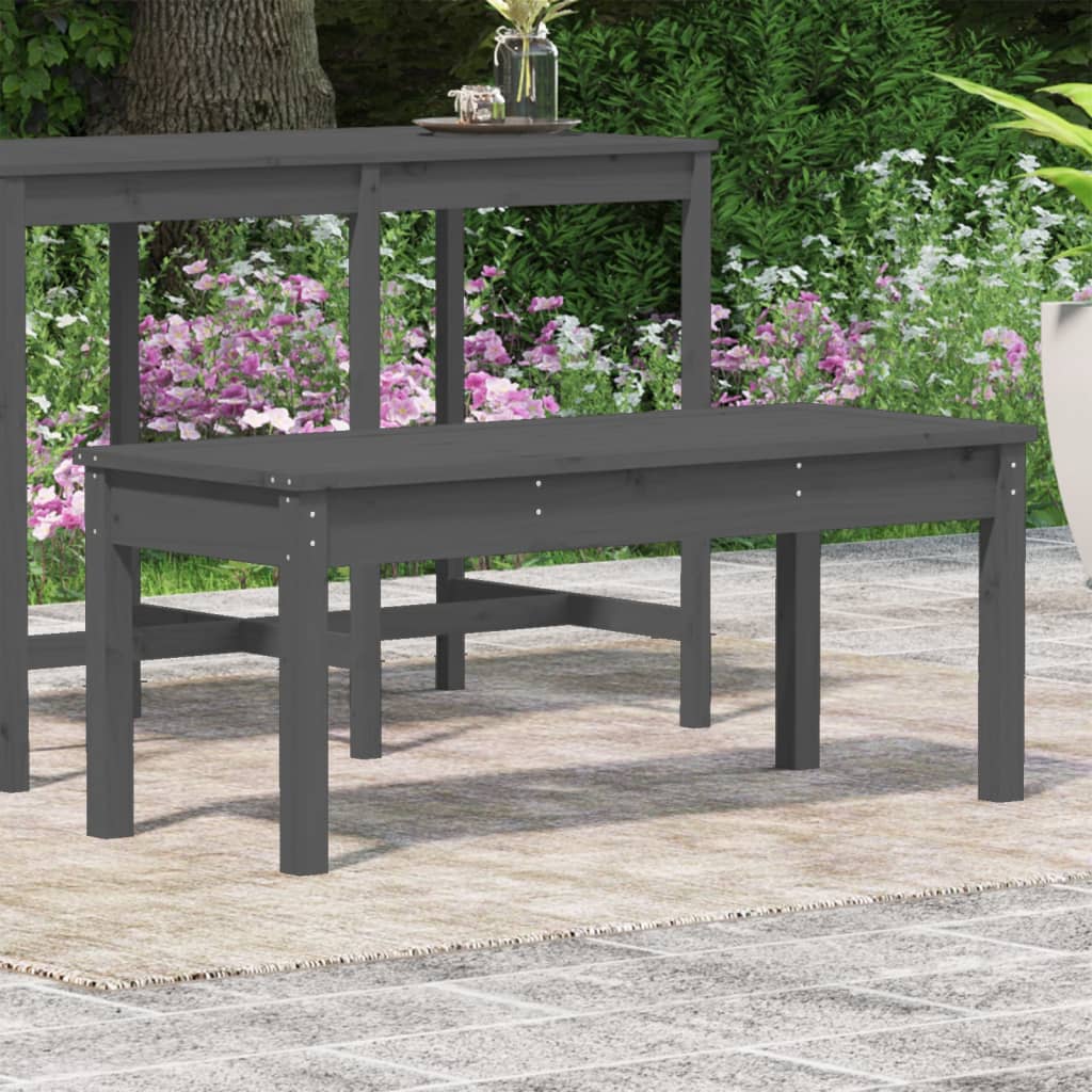 Hagebenk Grå 109X44X45 Cm Heltre Furu