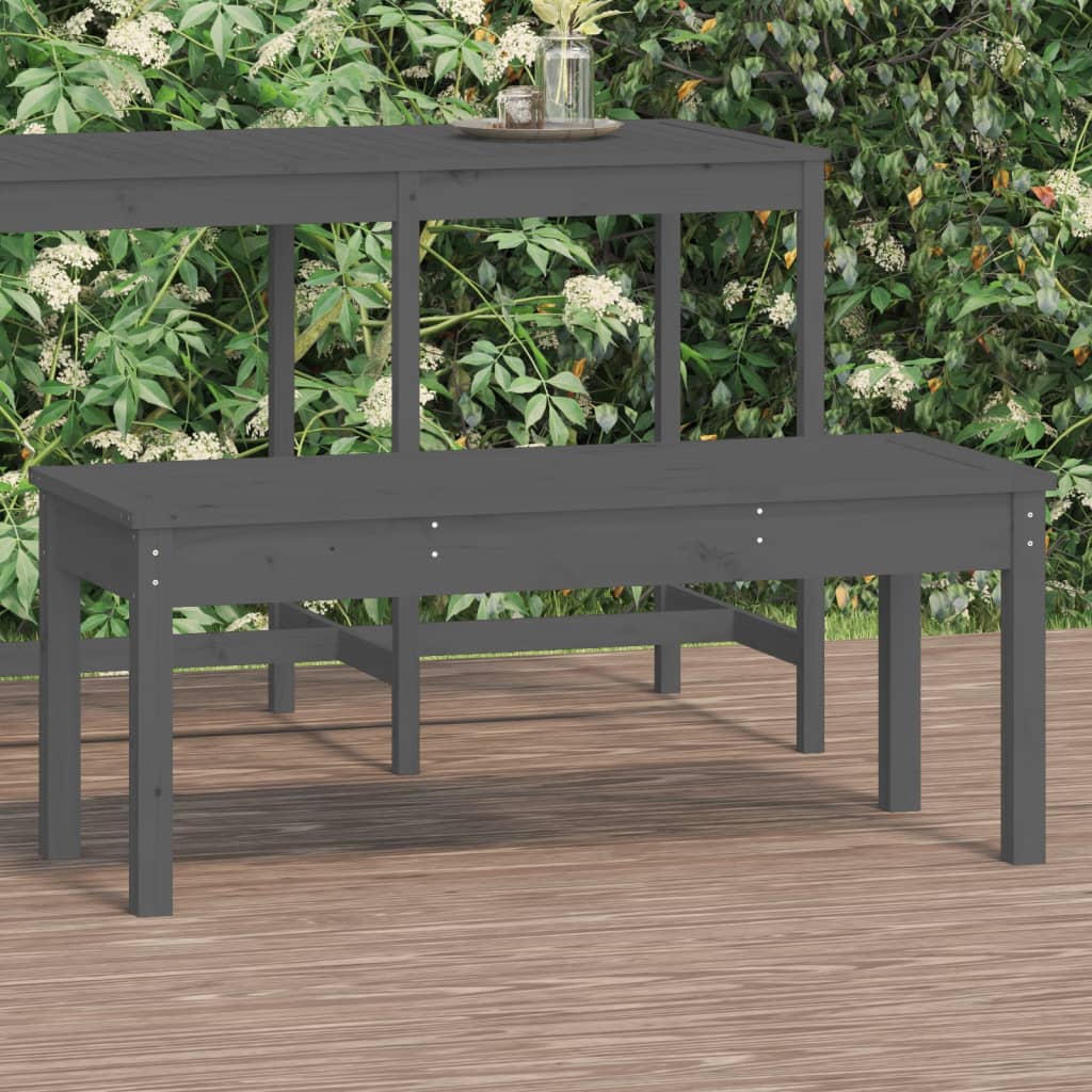 Hagebenk Grå 109X44X45 Cm Heltre Furu