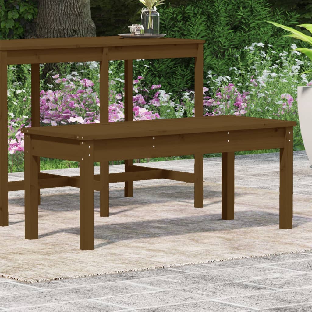 Hagebenk Honningbrun 109X44X45 Cm Heltre Furu