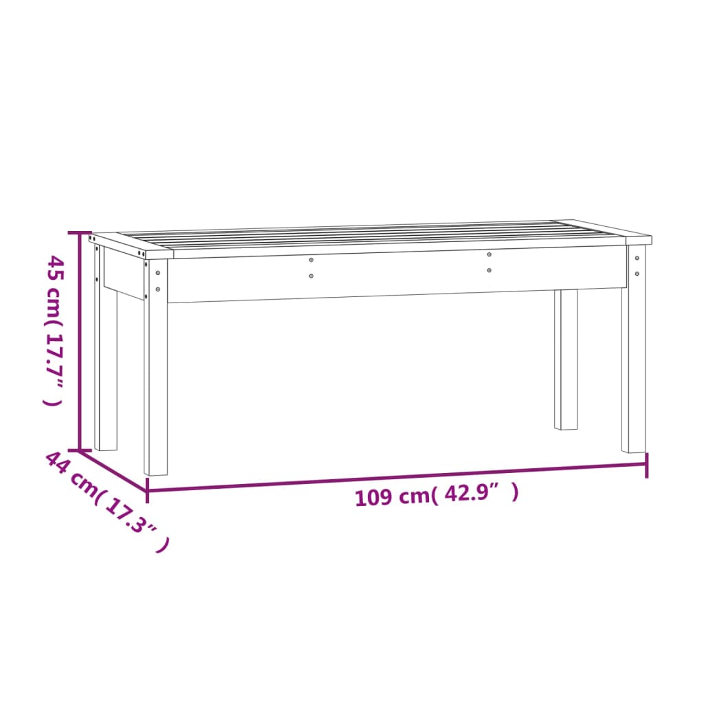 Hagebenk Honningbrun 109X44X45 Cm Heltre Furu