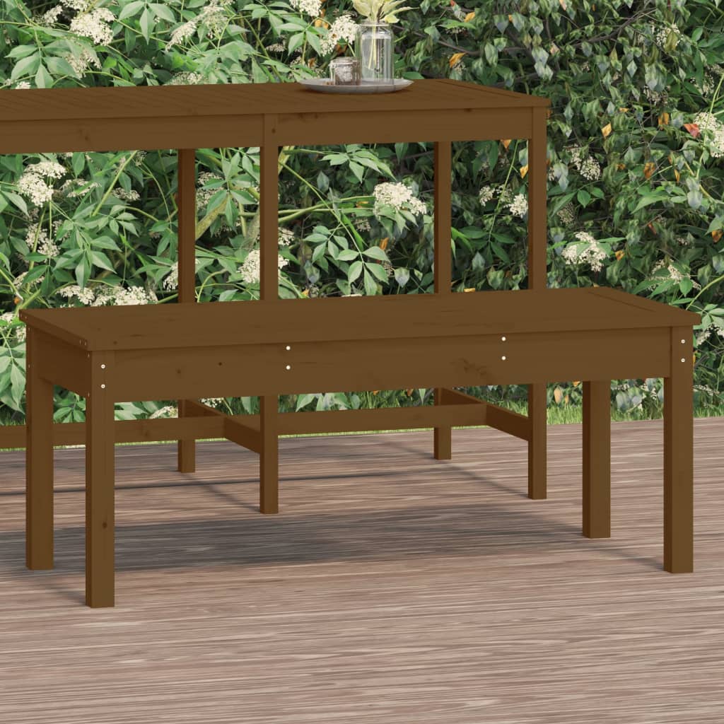 Hagebenk Honningbrun 109X44X45 Cm Heltre Furu