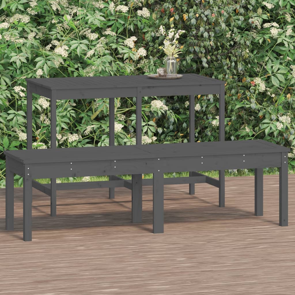 Hagebenk 2 Seter Grå 159,5X44X45 Cm Heltre Furu