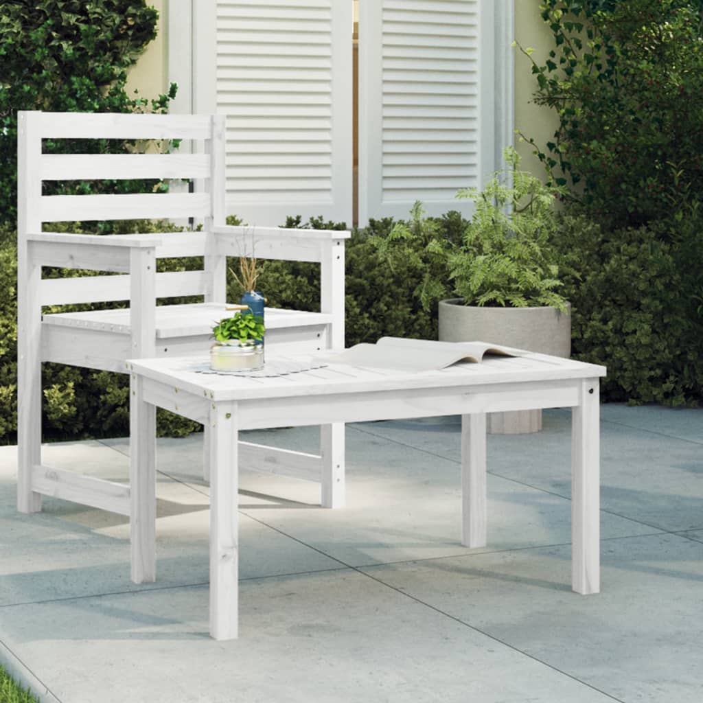 Hagebord Hvit 82,5X50,5X45 Cm Heltre Furu
