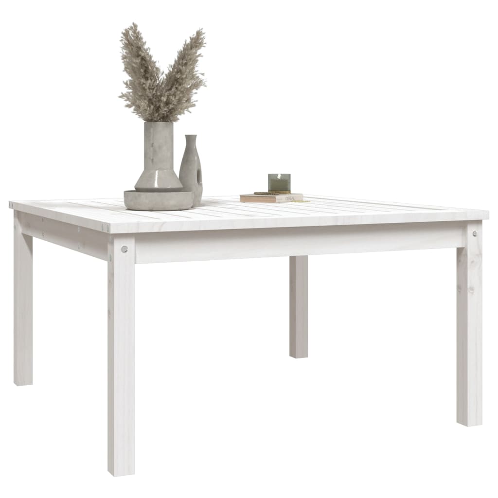 Hagebord Hvit 82,5X82,5X45 Cm Heltre Furu