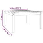 Hagebord Svart 82,5X82,5X45 Cm Heltre Furu