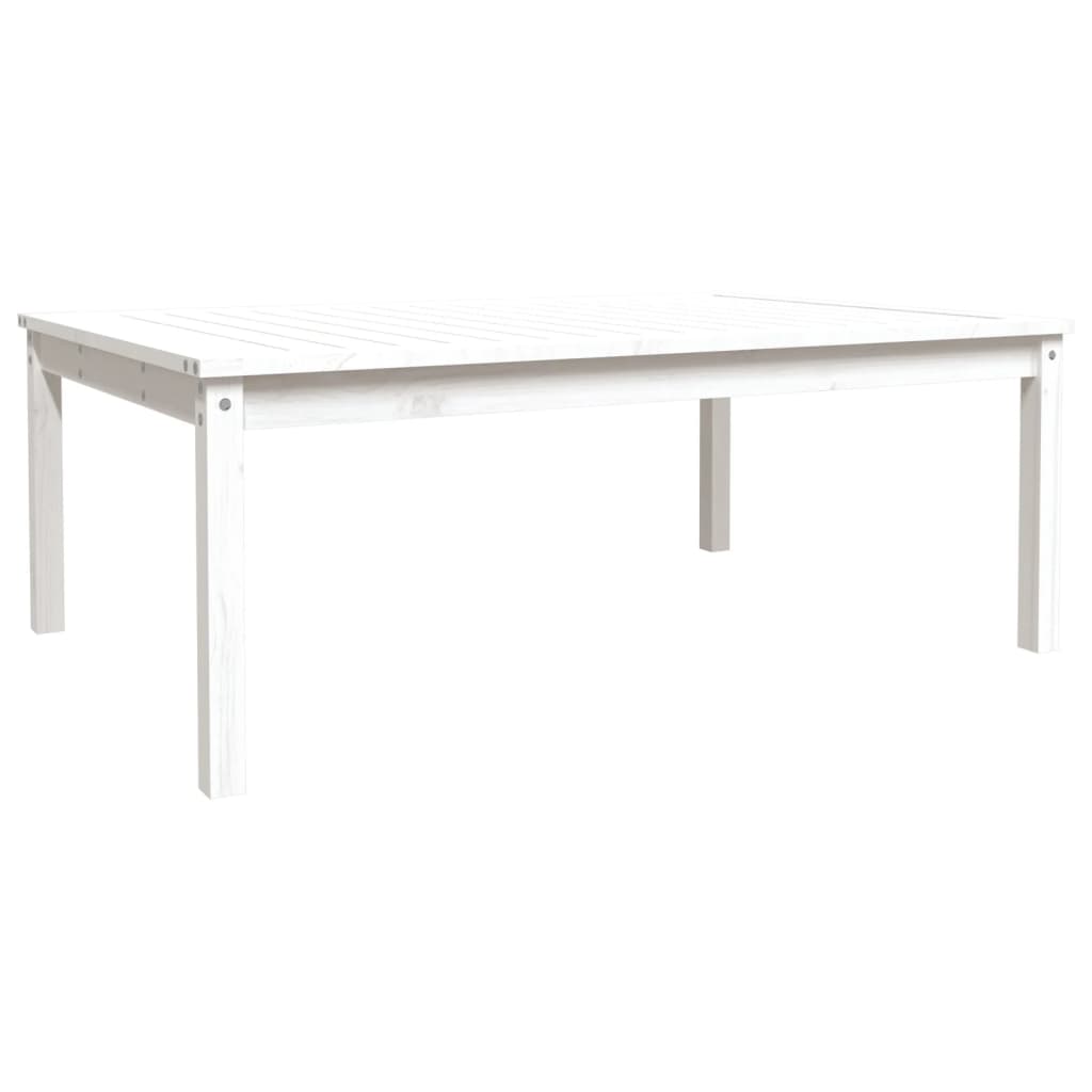 Hagebord Hvit 121X82,5X45 Cm Heltre Furu