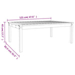 Hagebord Hvit 121X82,5X45 Cm Heltre Furu