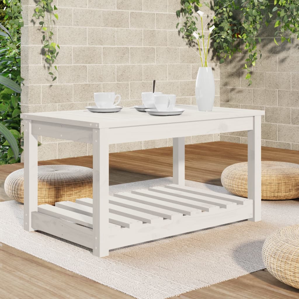 Hagebord Hvit 82,5X50,5X45 Cm Heltre Furu