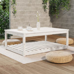 Hagebord Hvit 121X82,5X45 Cm Heltre Furu