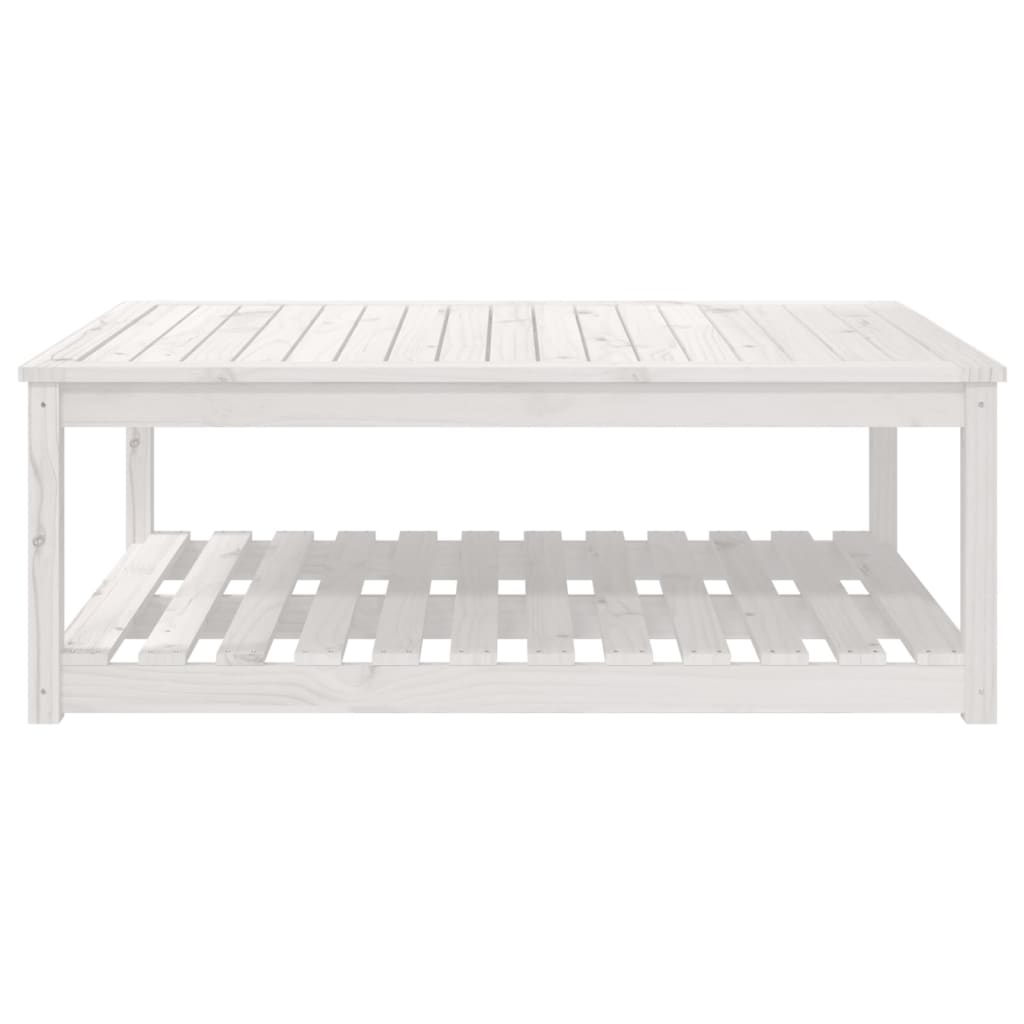Hagebord Hvit 121X82,5X45 Cm Heltre Furu