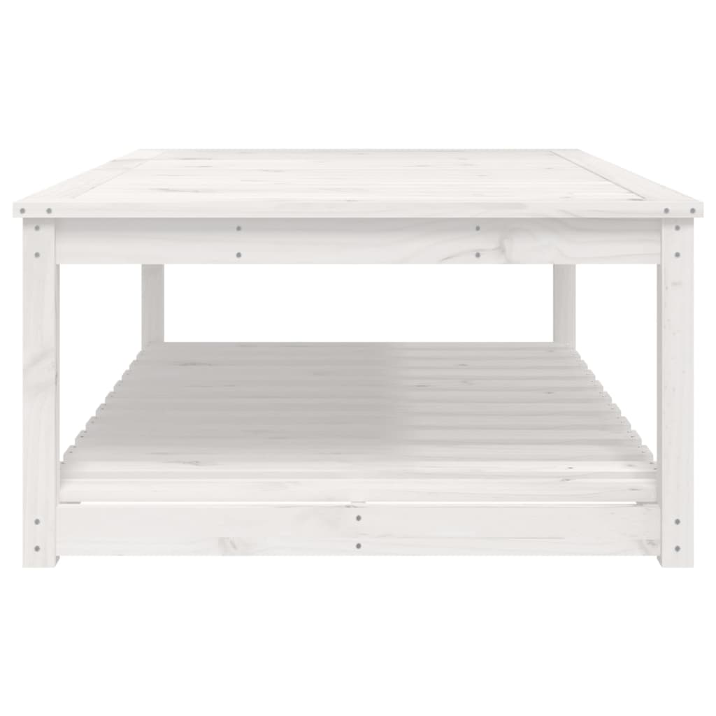 Hagebord Hvit 121X82,5X45 Cm Heltre Furu