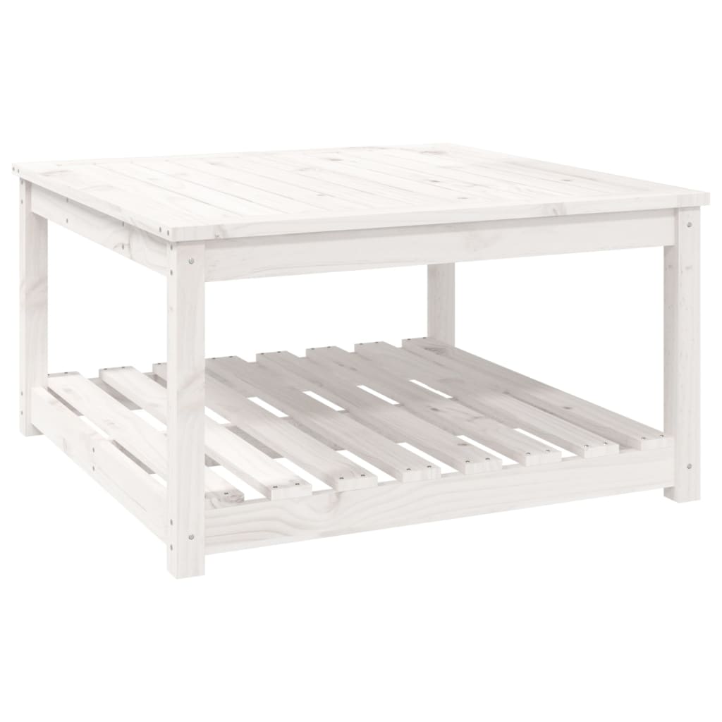 Hagebord Hvit 82,5X82,5X45 Cm Heltre Furu