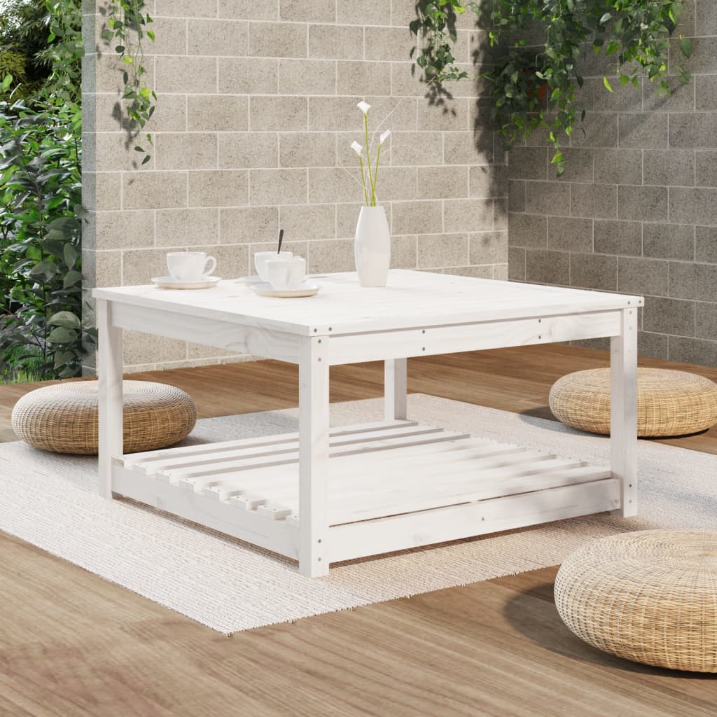 Hagebord Hvit 82,5X82,5X45 Cm Heltre Furu