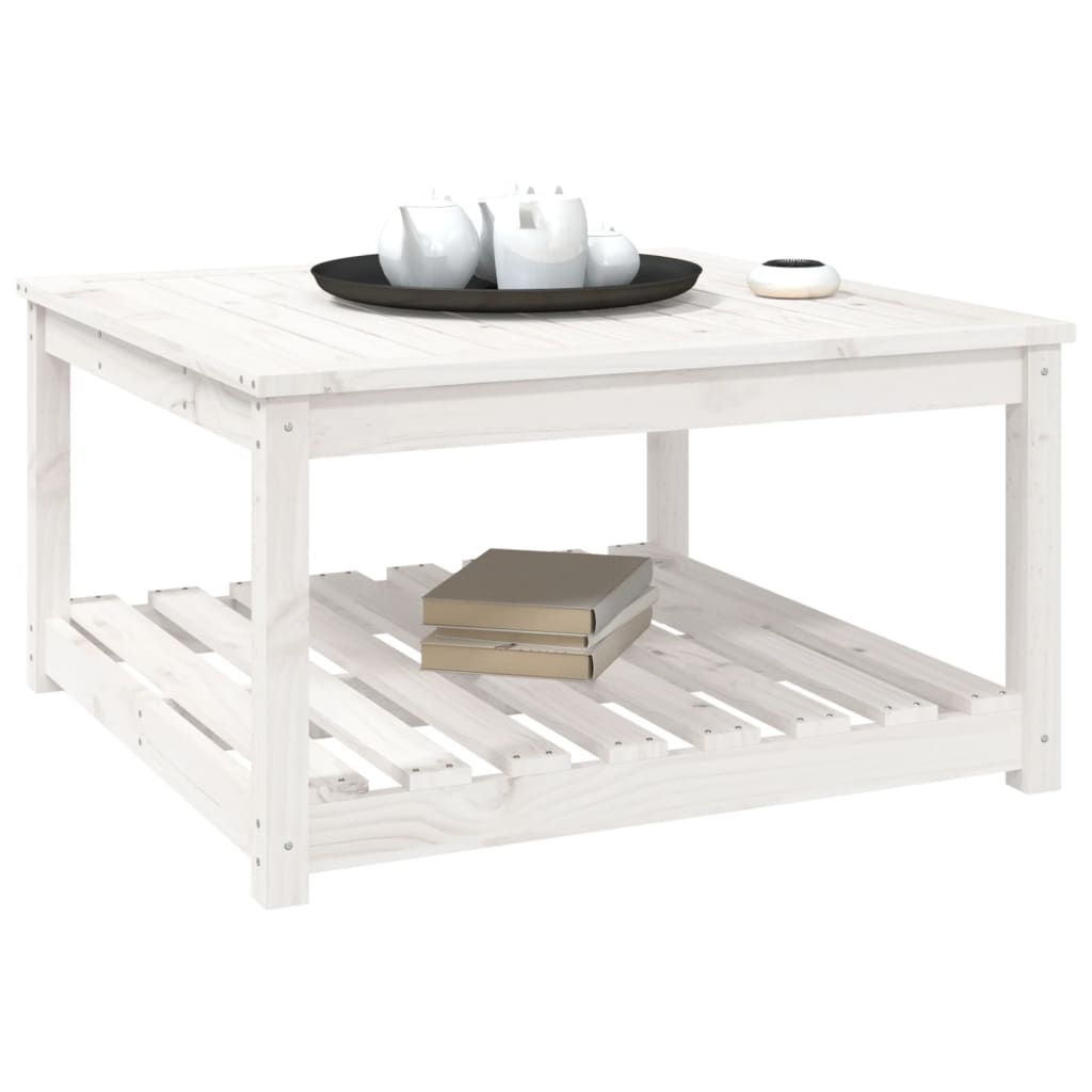 Hagebord Hvit 82,5X82,5X45 Cm Heltre Furu