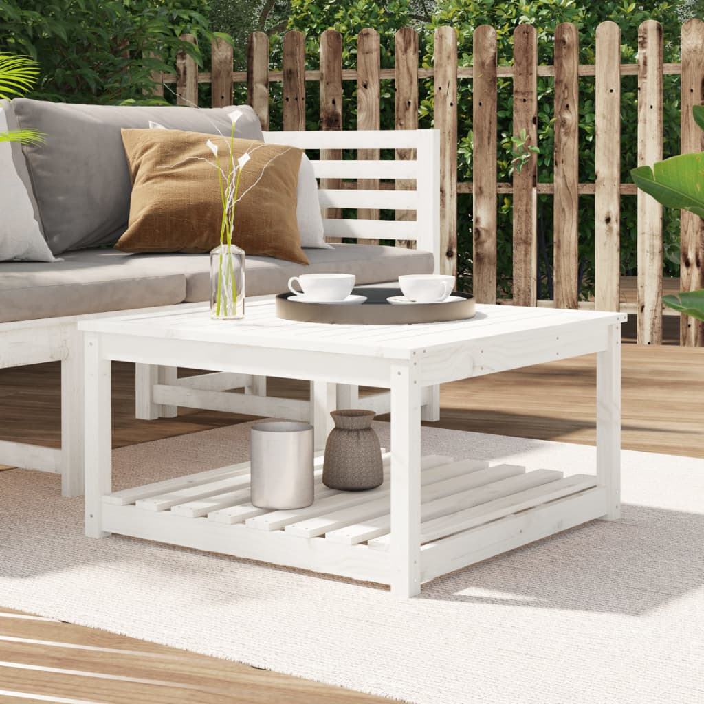 Hagebord Hvit 82,5X82,5X45 Cm Heltre Furu