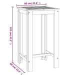 Utendørs Barbord 60X60X105 Cm Heltre Akasie