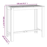 Utendørs Barbord 120X60X105 Cm Heltre Akasie