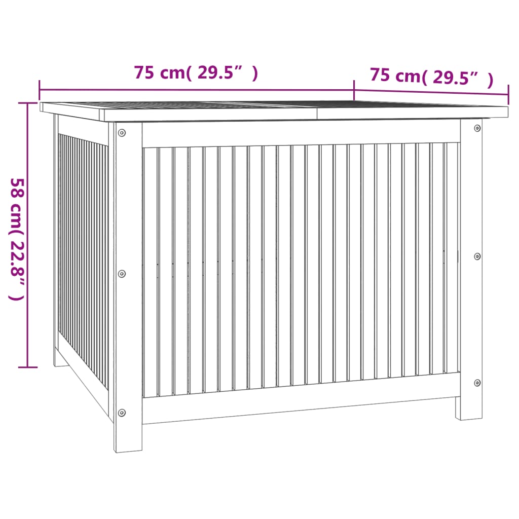 Putekasse 75X75X58 Cm Heltre Akasie
