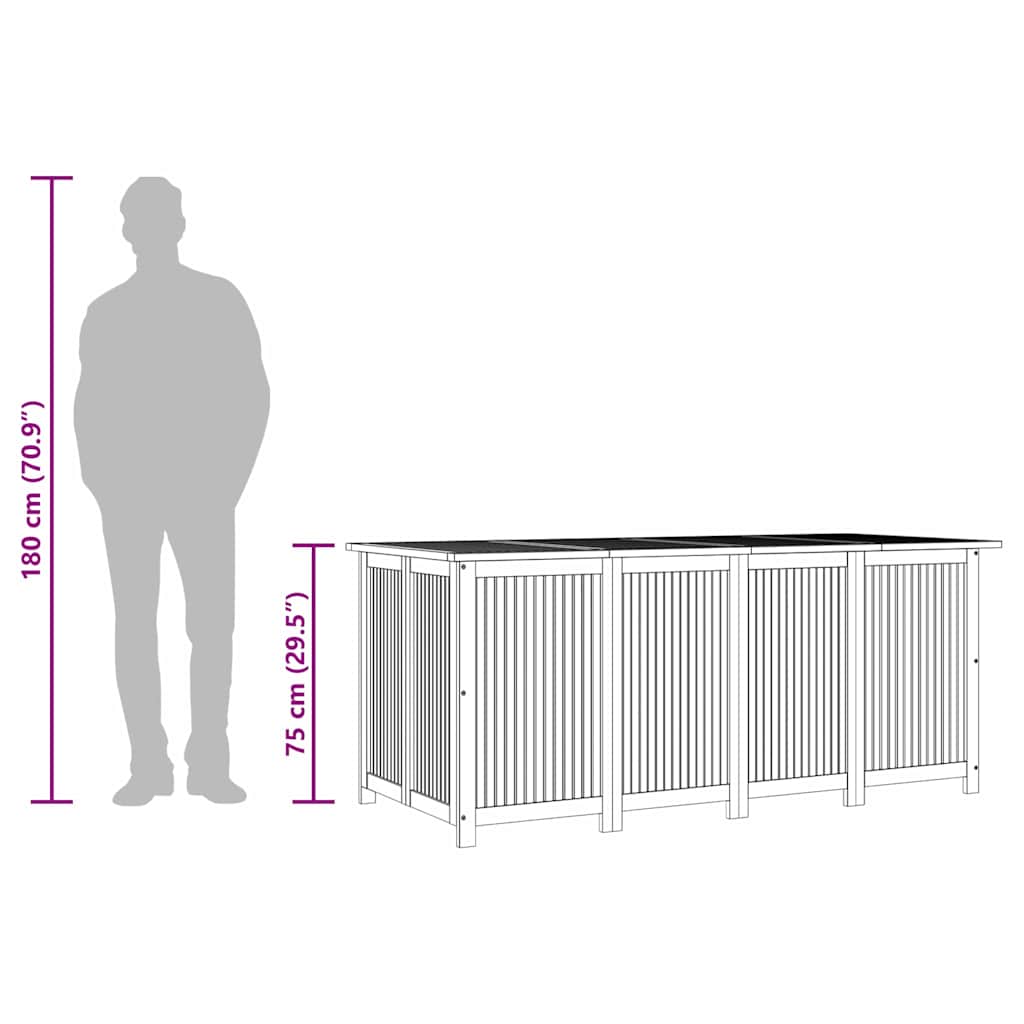 Putekasse 200X80X75 Cm Heltre Akasie
