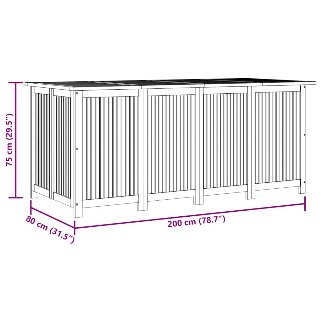 Putekasse 200X80X75 Cm Heltre Akasie