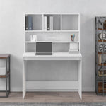 Skrivebord Med Hyller Hvit 102X45X148 Cm Konstruert Tre