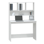 Skrivebord Med Hyller Hvit 102X45X148 Cm Konstruert Tre