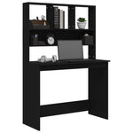 Skrivebord Med Hyller Svart 102X45X148 Cm Konstruert Tre