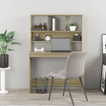 Skrivebord Med Hyller Sonoma Eik 102X45X148 Cm Konstruert Tre