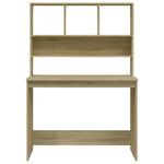 Skrivebord Med Hyller Sonoma Eik 102X45X148 Cm Konstruert Tre