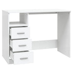 Skrivebord Høyglans Hvit 102X50X76 Cm Konstruert Tre