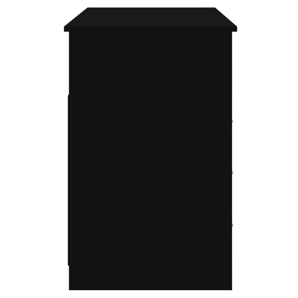 Skrivebord Med Skuffer Svart 102X50X76 Cm Konstruert Tre