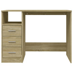Skrivebord Med Skuffer Sonoma Eik 102X50X76 Cm Konstruert Tre